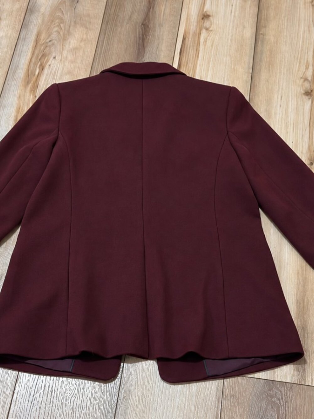 Talbots Petite 6P Burgundy Double Breasted Stretch Cotton Blazer - Picture 5 of 14